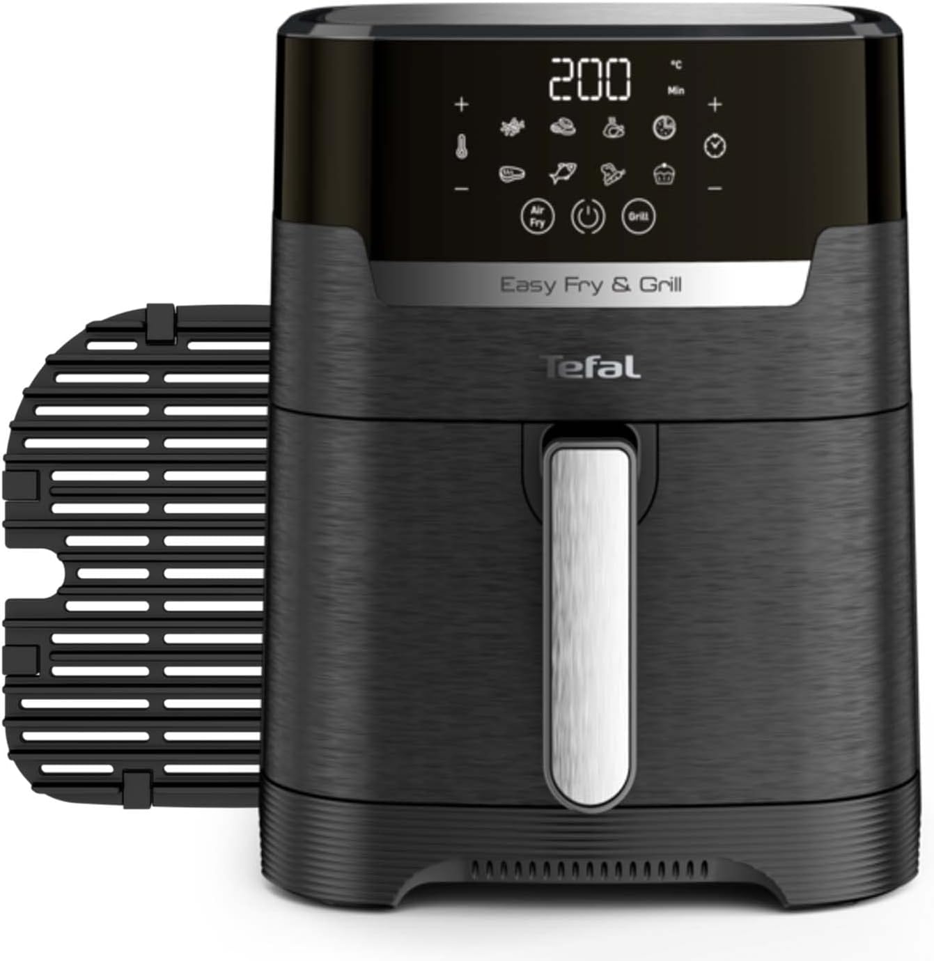 Tefal Easy Fry Precision 2-in-1 Digital Air Fryer and Grill 4.2 Litre Capacity 8 Programs inc Dehydrator Black EY5058, 1550W