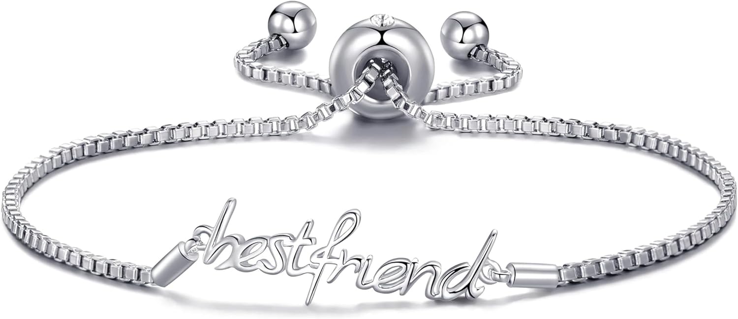 Philip Jones Silver Plated Best Friend Bracelet Created with Zircondia® Crystals