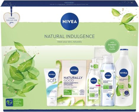 NIVEA Natural Indulgence Gift Set: Complete 6-Piece Gorgeous Set, the Perfect Women’s Gift.