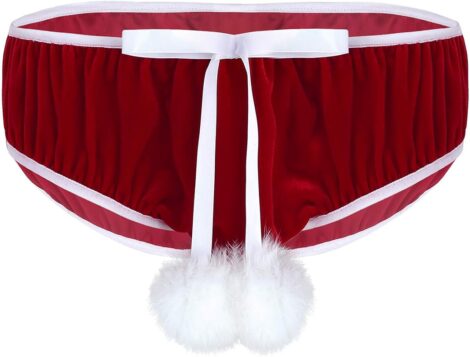 Mens Novelty Santa Hat G-String Thong – Perfect Xmas Gift for Secret Santa