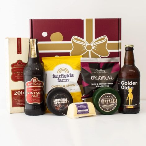 Vintage Cheese Hamper: Perfect Food Gifts for Men and Women, Packed with Unique Vintage-inspired Items.