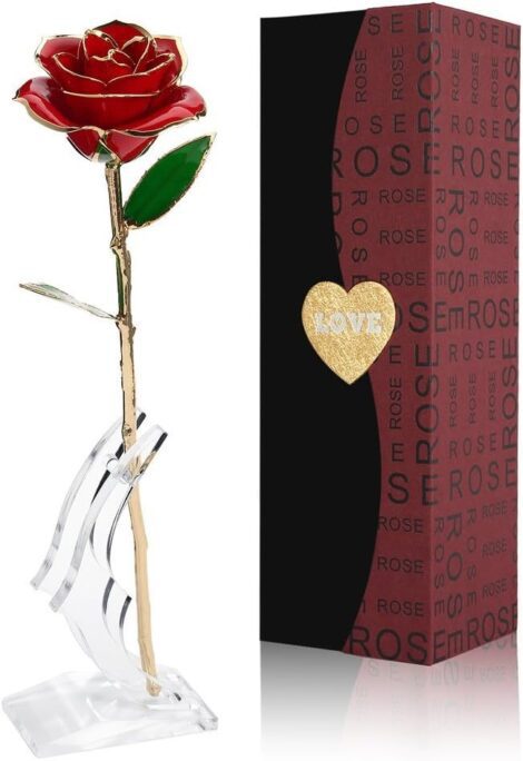 24K Gold Rose – Romantic Gift for Women, Perfect for Valentine’s Day, Mother’s Day, and Birthdays.