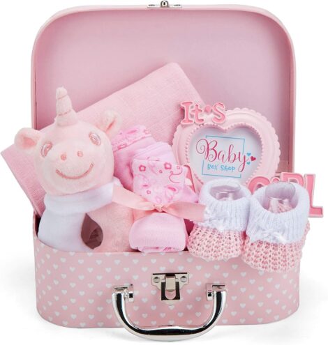 Pink Baby Girl Hamper – Essential Baby Gifts, Unique Presents for Newborn Girls