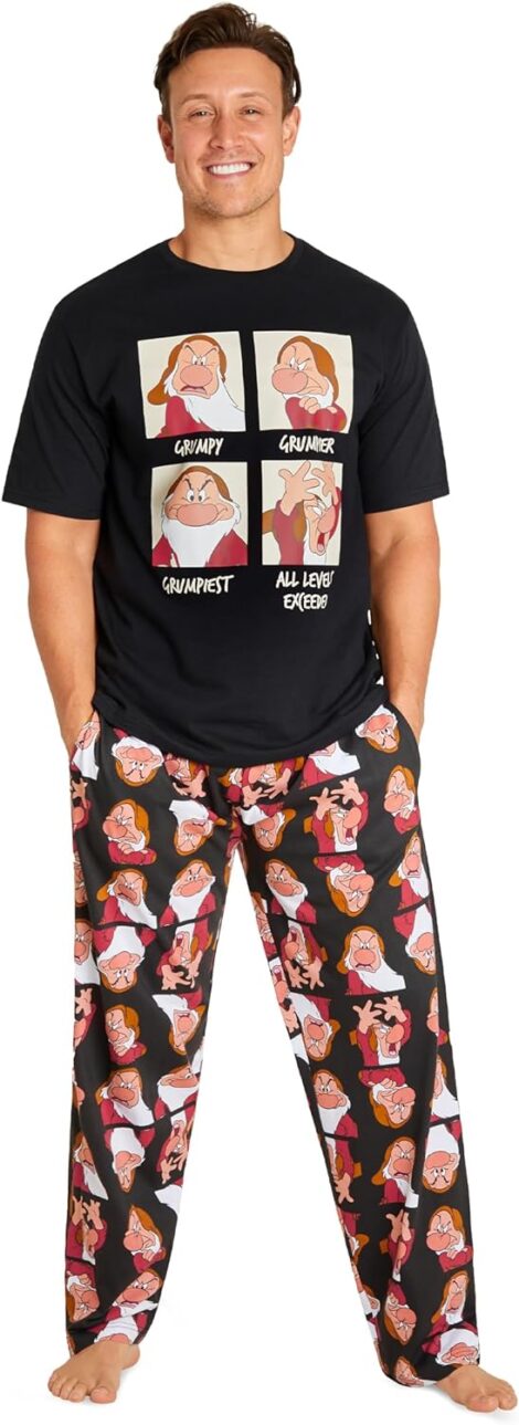 Disney Men’s Grumpy Lounge Pyjama Set – Gift for Him!