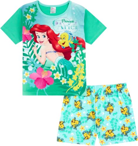 Disney Little Mermaid PJs for Girls, Ages 2-10: Ariel-inspired pyjamas with a mermaid theme.