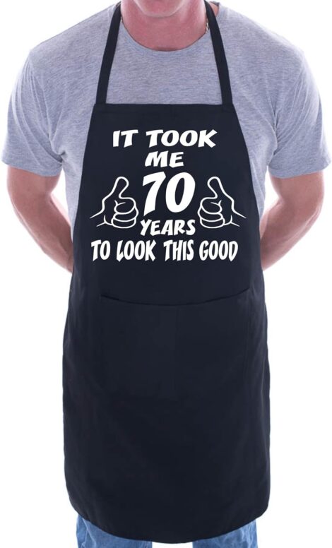 Print4U 70 Years Of Good BBQ Cooking Apron