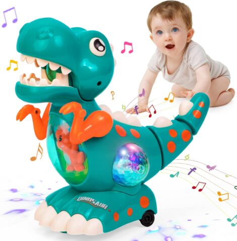 Green Musical Dinosaur Toy for Babies and Kids, Ages 1 -4 Years – Thedttoy
