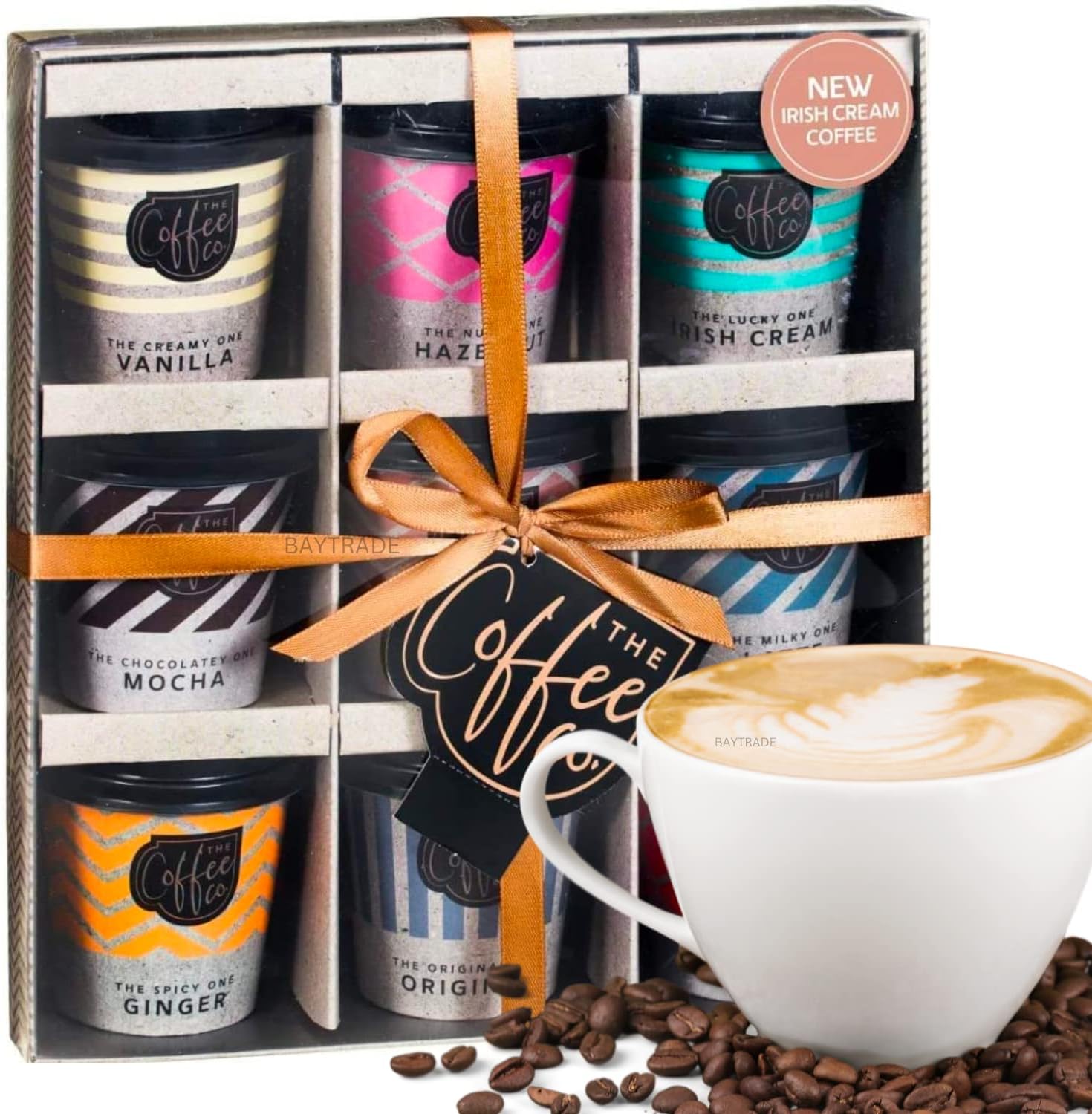 Instant Coffee Gift Set | Christmas Coffee Gifts | Flavoured Coffee Lovers Gift Set for Men Ladies New Home House gift for Couples Hamper| World Coffee Selection Gift Set For Women Teen Adults (2)