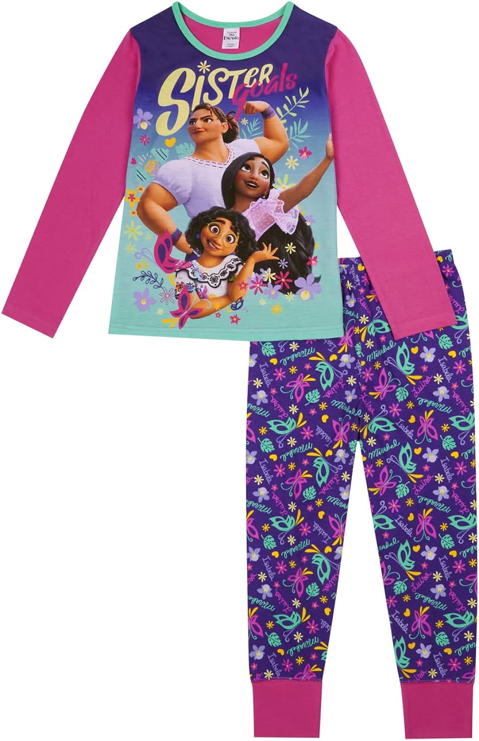 Disney Girls Encanto Pyjamas Pjs, Mirabel And Isabela Pyjamas for Girls, Ages 3 to 12 Years Old