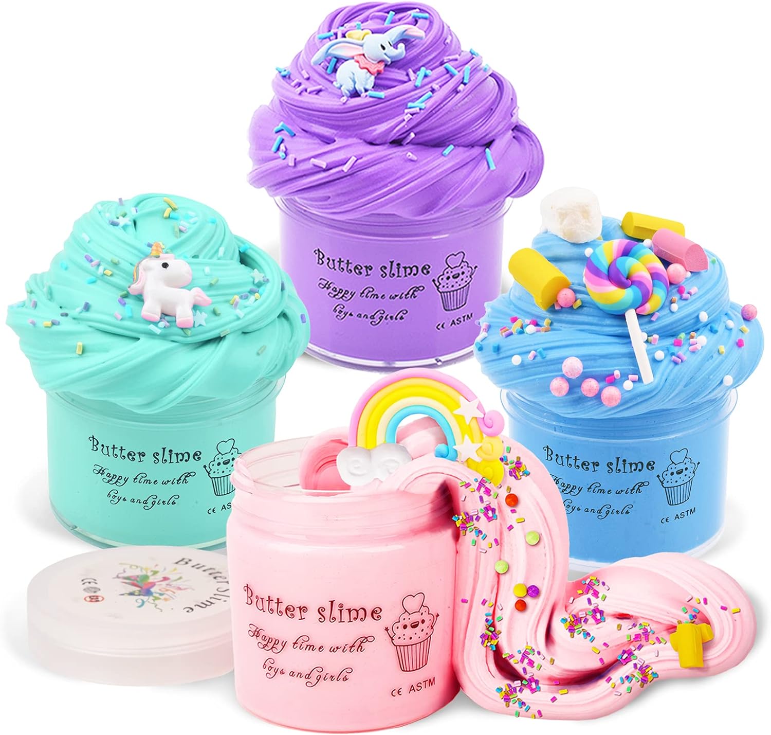 Toys Gifts for 6 7 8 9 10 Year Old Girls Boy, Kids Gift Fluffy Slime Kit Toy for Girl Age 5-12 Putty Slimes Set Craft Kits Gift for Girls 5 6 7 8 9 11 Years Old Boys Birthday Gifts Stress Toys for Kid