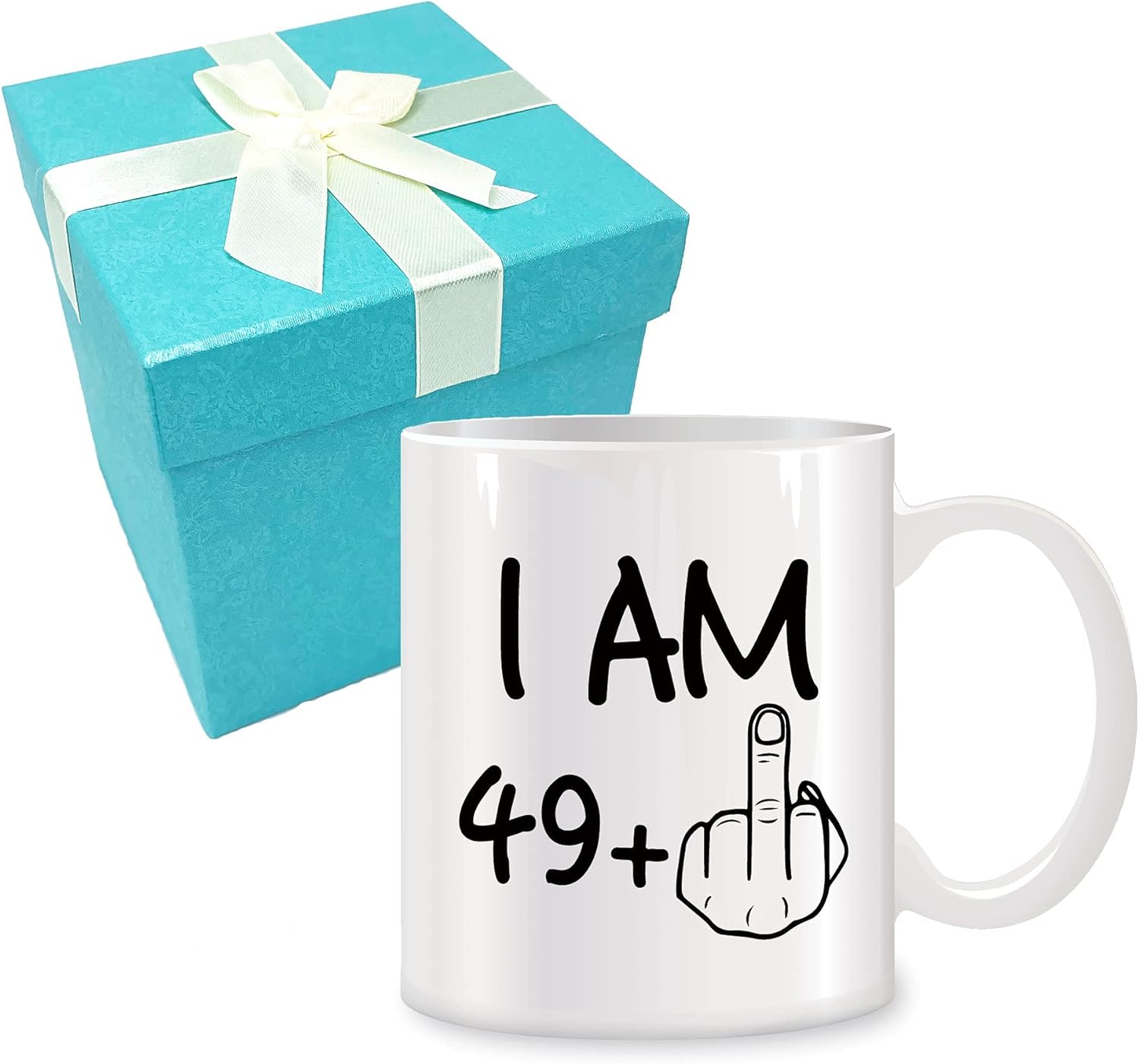 MAGEDON 50th Birthday Gifts for Men Women, Funny Ceramic Coffee Mug 11 oz - 50 Years Old Presents for Dad, Mom, Wife, Husband, Mother's Day, Father's Day