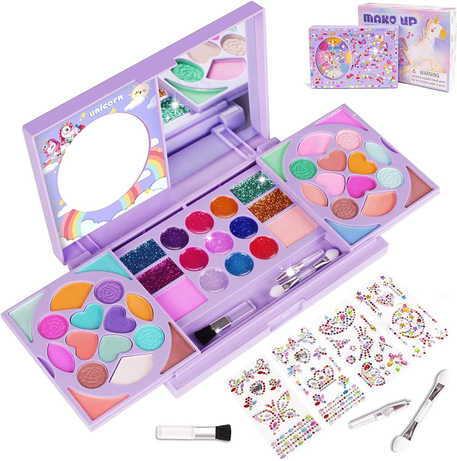 Kids Makeup Sets for Girls, Girls Toys Age 3 4 5 6 7 8 9，Washable Princess Birthday Gifts for 3+ Year Old Girls