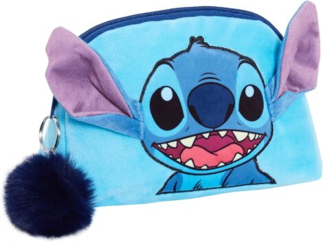 Disney Velvet Travel Make Up Bag: Compact Toiletries Case for Women and Girls