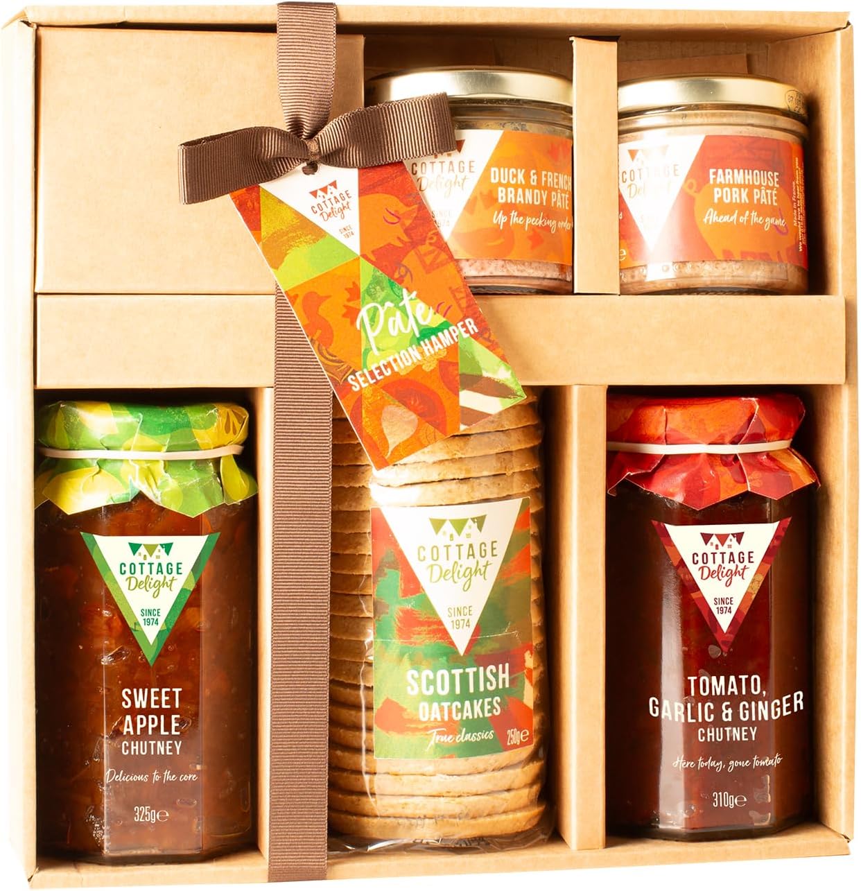 Cottage Delight The Pate Selection Hamper - A Special Savoury Selection Perfect for Pate Lovers - Including Savoury Biscuits, Pates & Chutneys