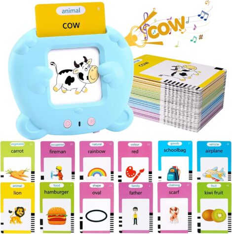 Elekin Talking Flash Cards for Toddlers, an educational toy for kids aged 1-6, excellent for birthdays.