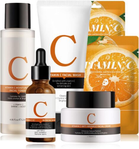 MEITREND Teenage Girls Skincare Gift Set – Vitamin C Beauty Kit with 6 Essential Products.