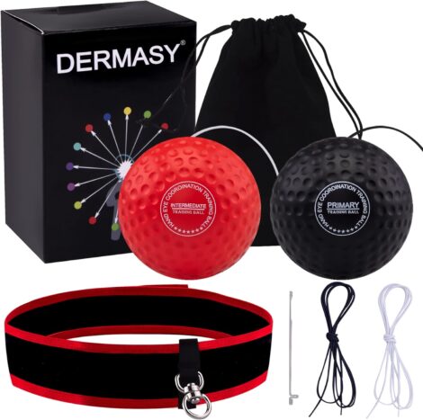 Dermasy Boxing Ball: Upgraded Training Equipment for Adults and Kids, Perfect for Boxing Skills and Fitness.