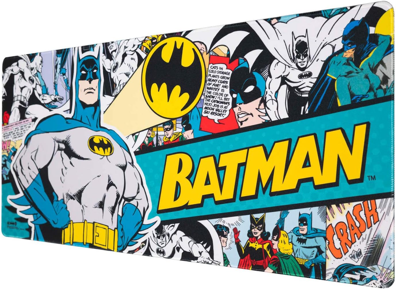 Grupo Erik DC Comics Batman XXL Mouse Mat - Desk Pad - 31.5 Inch x 13.78 Inch Non-Slip Rubber Base Mouse Pad, Gaming Mouse Pad, Keyboard Mouse Mat - Batman Gifts