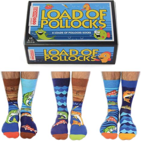 United Oddsocks: Pollock Prints – 6 Men’s Oddsocks – UK 6-11 EUR 39-46 US 7-12