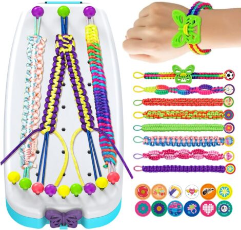 Simfunso Friendship Bracelet Kit: Crafts for 8-12 Yr Old Girls, Perfect Beginner’s Gift