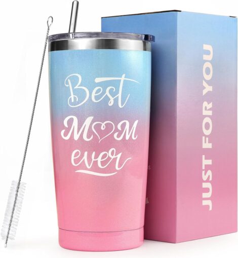 Personalized Travel Mug for Mum from Daughter/Son – Ideal Birthday, Mother’s Day, and Christmas Gift