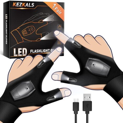 KEZKALS Men’s LED Glove Fishing Accessory: Flashlight Gloves, Dad’s Gift, Birthday & Christmas Presents.