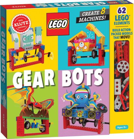 Build 8 LEGO gear machines with Klutz Gear Bots.