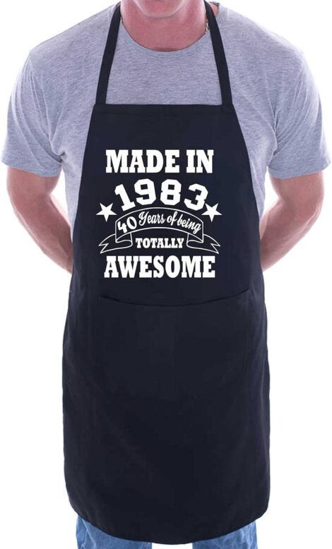 1983 BBQ Cooking Funny Apron for 40th Birthday – Print4U