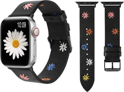 Handmade Floral Strap Compatible with Apple Watch Women, for iWatch Series 1-9