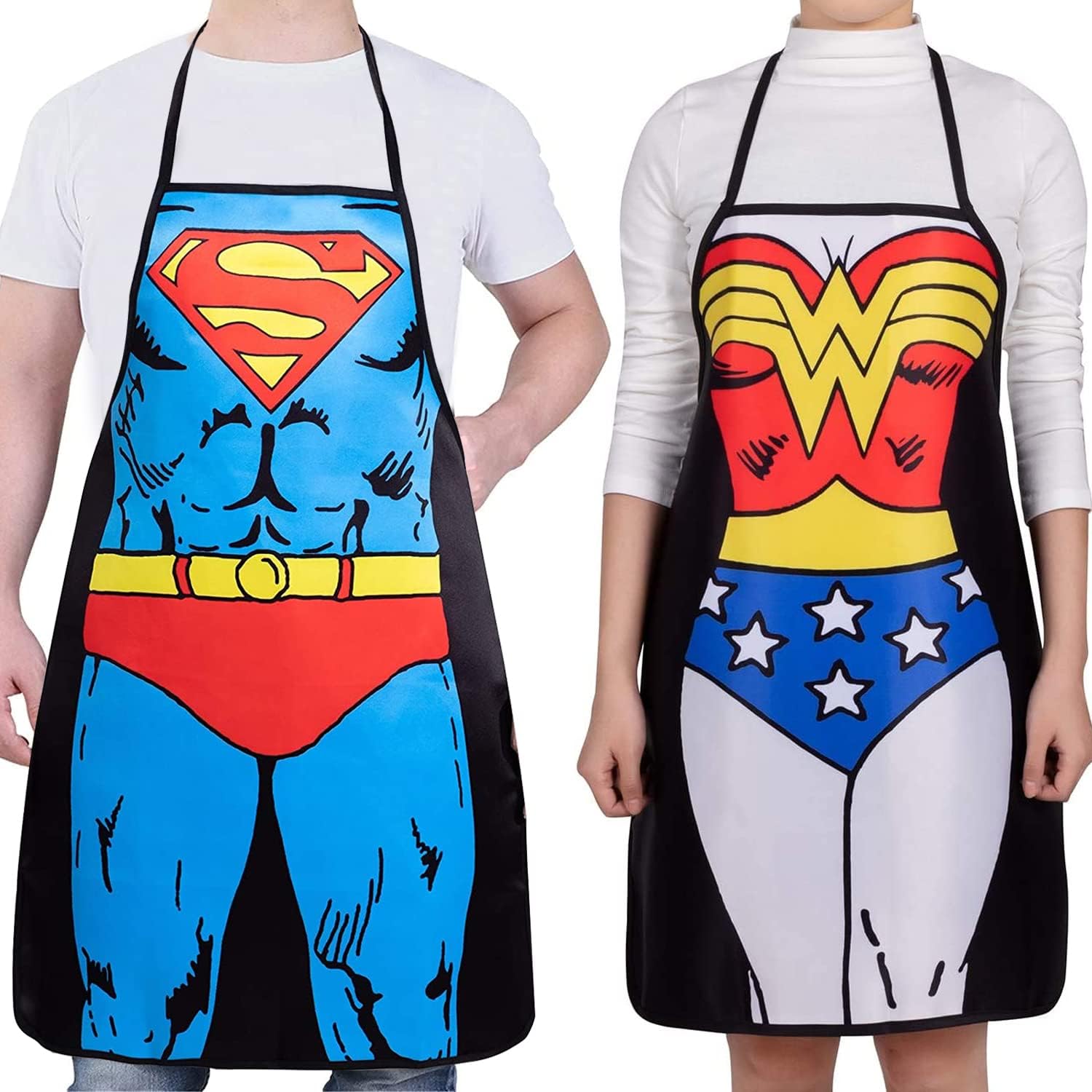 TAIANJI 2PCS Chefs Apron christmas Apron Novelty Aprons Kitchen Aprons, Man Woman Apron Novelty Christmas Gifts Xmas Gift for Home Kitchen Cooking Waitress Chef Grill Bistro Baking BBQ Apron