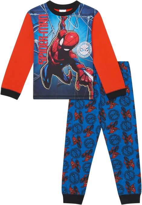 Spiderman Marvel Boys Pjs for Ages 2-12 Years, Official Merchandise.