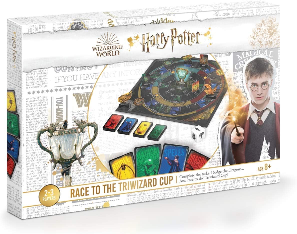Cartamundi Harry Potter - Race to the Triwizard Cup Game, Calling All Harry Potter Super-Fans Ideal For 2 to 3 Players, Great Gift For Kids Aged 8+