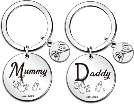 Customizable Keyrings for New Parents – QMVMV Mummy and Daddy 2023 Keyring Gifts