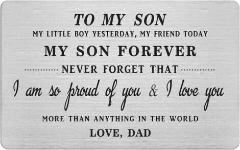 Father’s Day/Christmas Gift: Proud Dad’s Son Birthday Card – Reminding You of My Endless Love