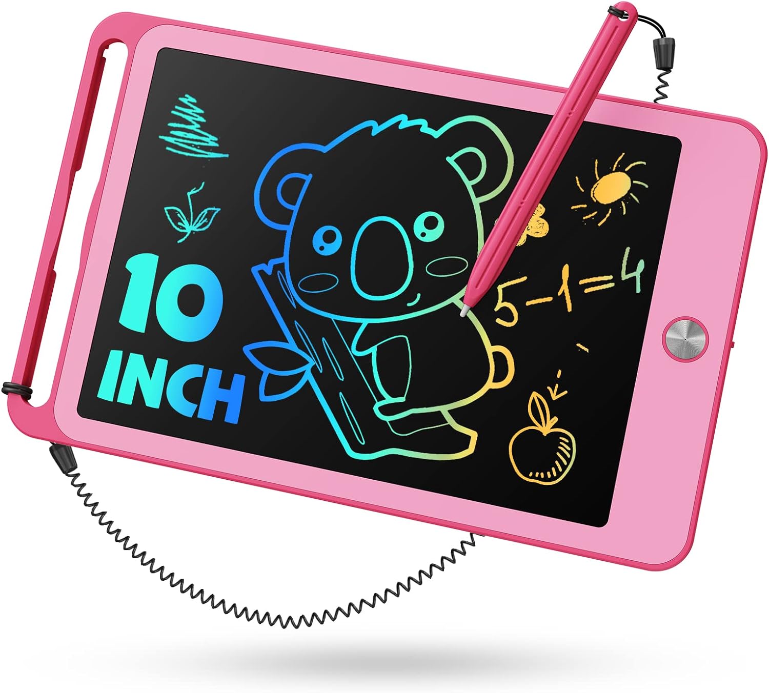 TEKFUN Kids Toys for 3+ Years Old Boys Girls Toddler, 10inch LCD Writing Tablet Erasable Drawing Tablet Writing Pads, Kids Travel Learning Toys Boys Girls Birthday Gifts Age 3 4 5 6 7 (Pink)