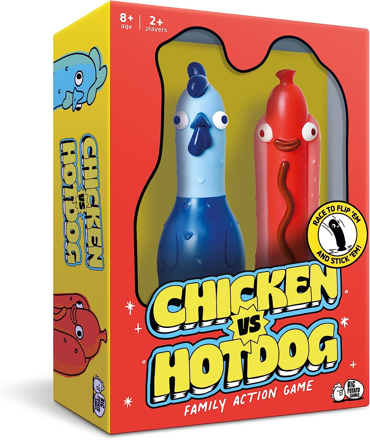 Big Potato Chicken vs Hotdog: The Ultimate Challenge Party Game for Kids, Teens, Adults and Flipping-Fun Families