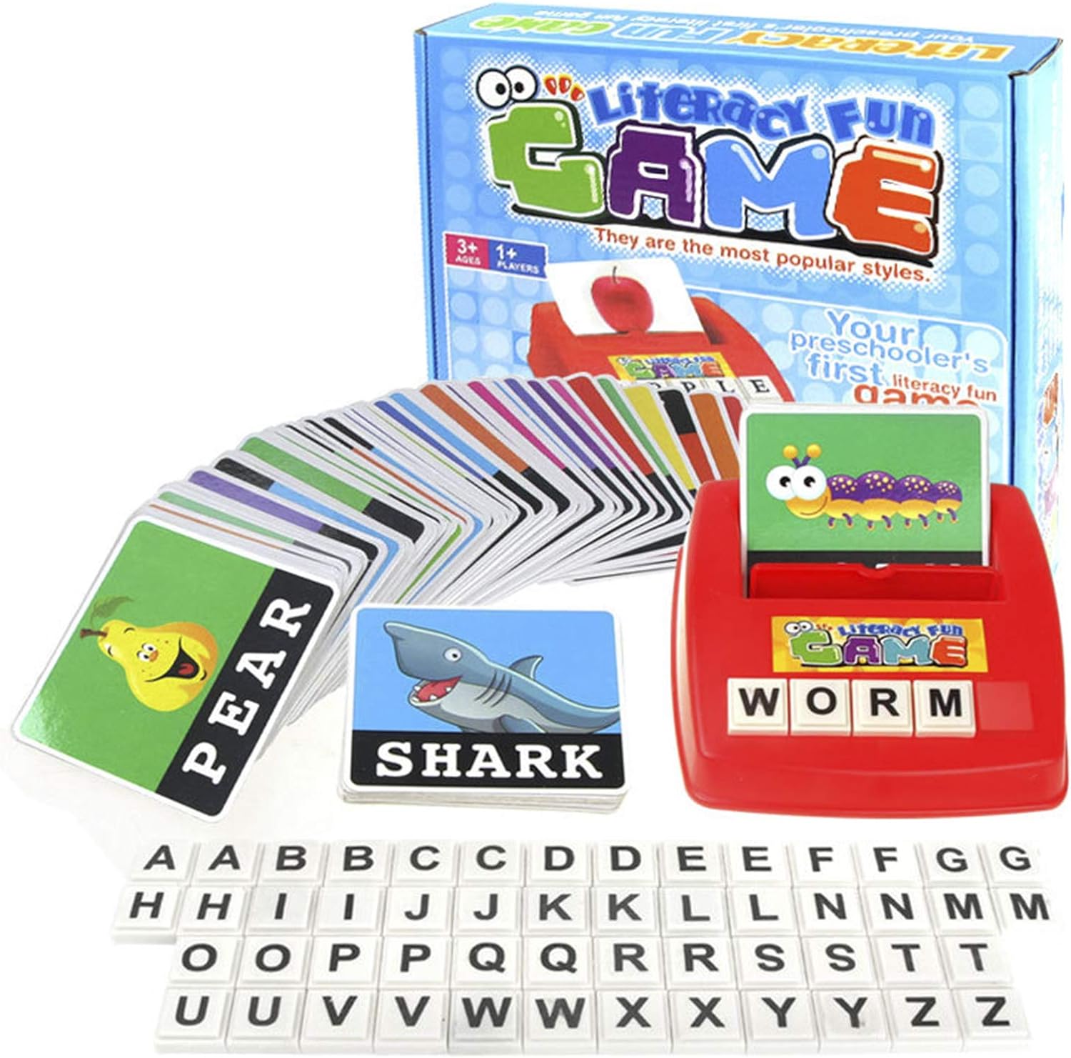 Matching Letter Game Gifts for 4-5 Year Old Girls, Spelling Game Sight Words Alphabet Flash Cards Preschool Learning Educational Toys for 3-6 Year Old Boys Girl Christmas Birthday Gifts Kids Age 2-6