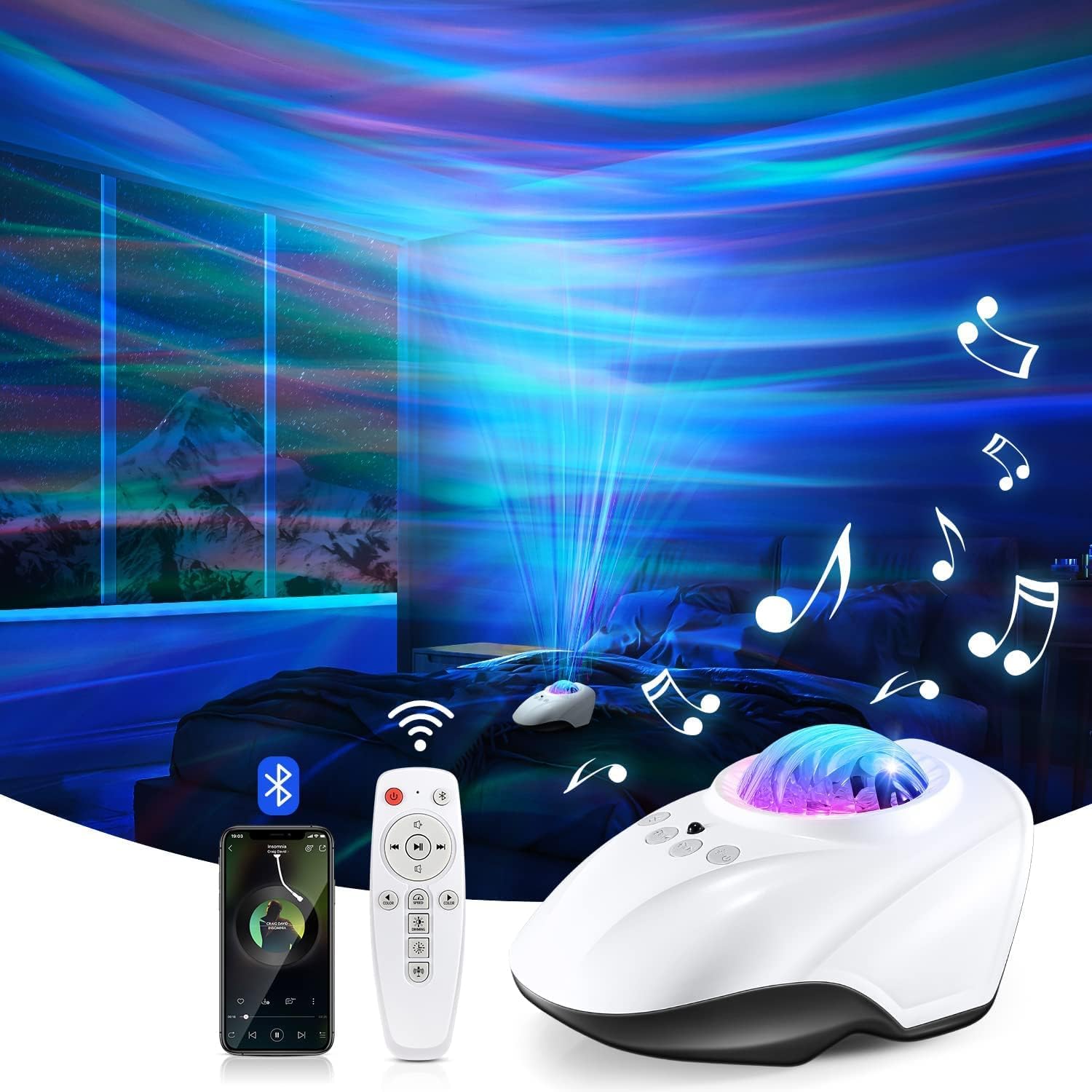 Galaxy Projector for Bedroom Light, Aurora Projector Light Skylight Gifts for Teenage Girls, Bluetooth Speaker Sky Light Projector for Bedroom, Gift for Teenage Girl Room Decor,Cool Teenage Girl Gifts