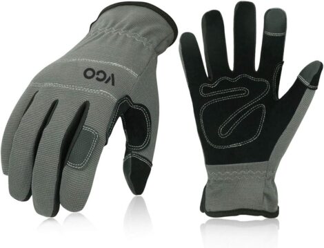 Vgo… Touchscreen Work Gloves (NB7581, Gray, L, 1 Pair)