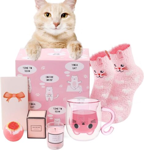 Luka Tech Cute Cat Tea Cup – Funny Christmas and Birthday Gift for Women.