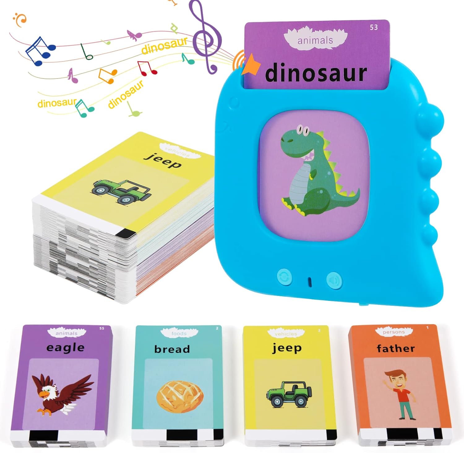 Talking Flash Cards for Toddlers 3 4 5 6 Year old 112 Cards-224 Sight Words Reading Machine Montessori Learning Interactive Toys Educational Preschool Boys Girls Children Gifts