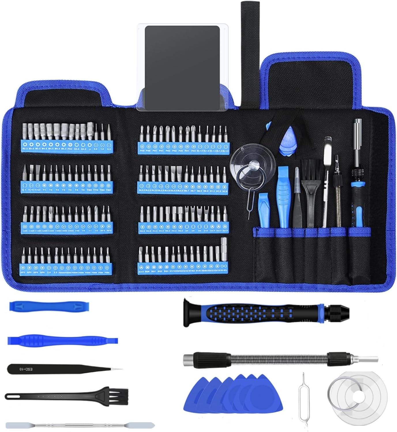 Screwdriver Set,128 in 1 Magnetic Precision Repair Tool Kit, Electronics Tool Kit with Tweezer, Flat, Phillips, Pentalobe, Torx Star Screwdriver Bits for Computer, Xbox, iPhone, PC Best Gift for Men