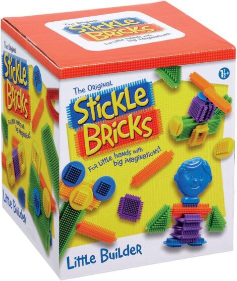 Stickle Bricks Little Builder Set: 30 Piece STEM Toy for Ages 18 Months+, Boosts Creativity and Problem-Solving.