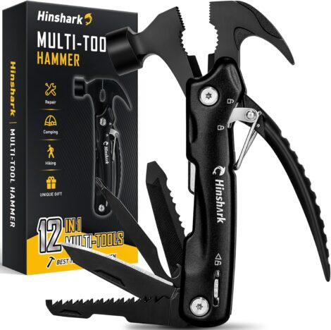 Hinshark Men’s Multi Tool – Perfect for Dad, Birthdays, Camping, Christmas, and Stocking Fillers.