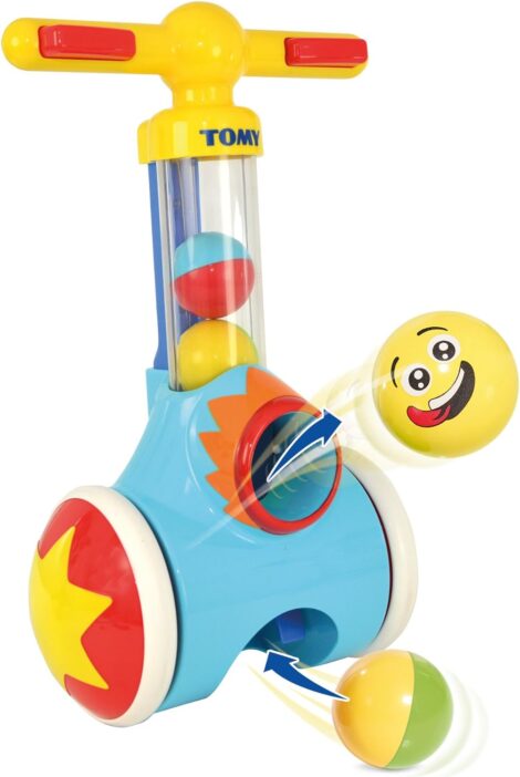 TOMY Toomies Pic and Pop: Push-Along Baby Toy with Ball Launcher and Collector. For 18M+, 2, and 3-year-olds.