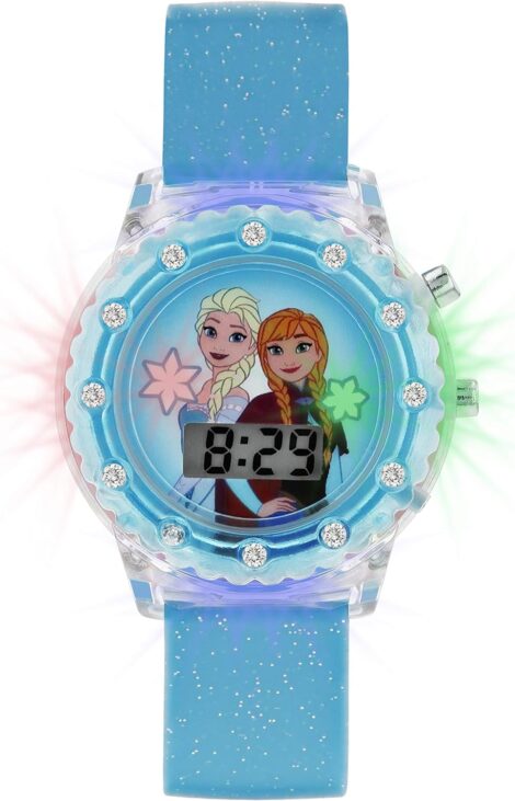 FZN4087ARGSET: Frozen Quartz Watch for Girls, Digital, with Rubber Strap (less than 15 words)