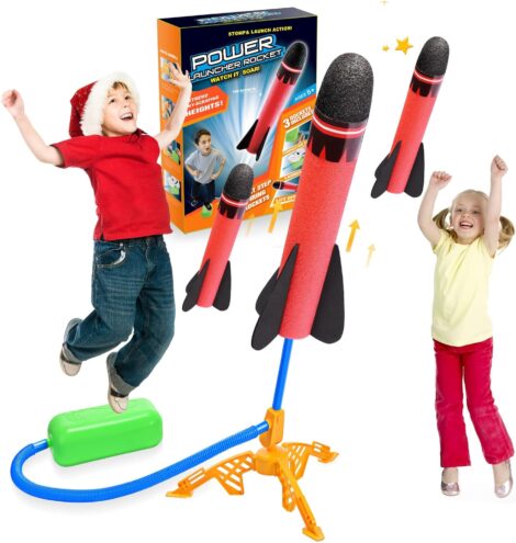 EUCOCO Rocket Stomp Toy – Fun Outdoor Gift for 3-12 Year Old Boys and Girls.