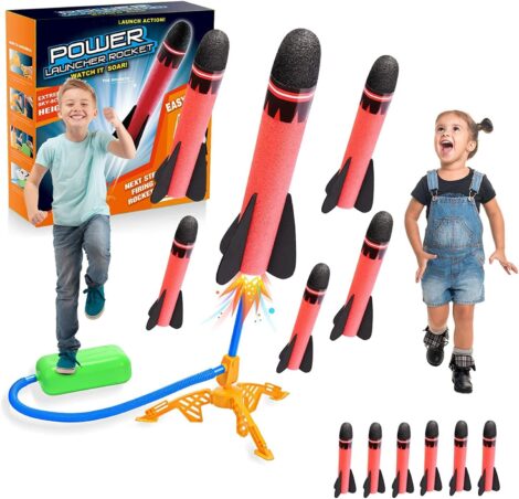 Anginne Toys: Outdoor Stomp Rockets, Perfect for Boys and Girls Aged 3-9, Fun Garden Games.