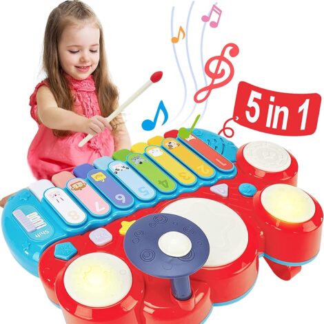 5-in-1 Baby Musical Instrument Toys for 1 Year Old Girls – Hahaland