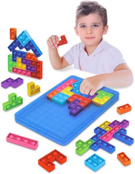 Educational puzzles and fidget toys for boys and girls aged 3-8, perfect for birthdays or travel.